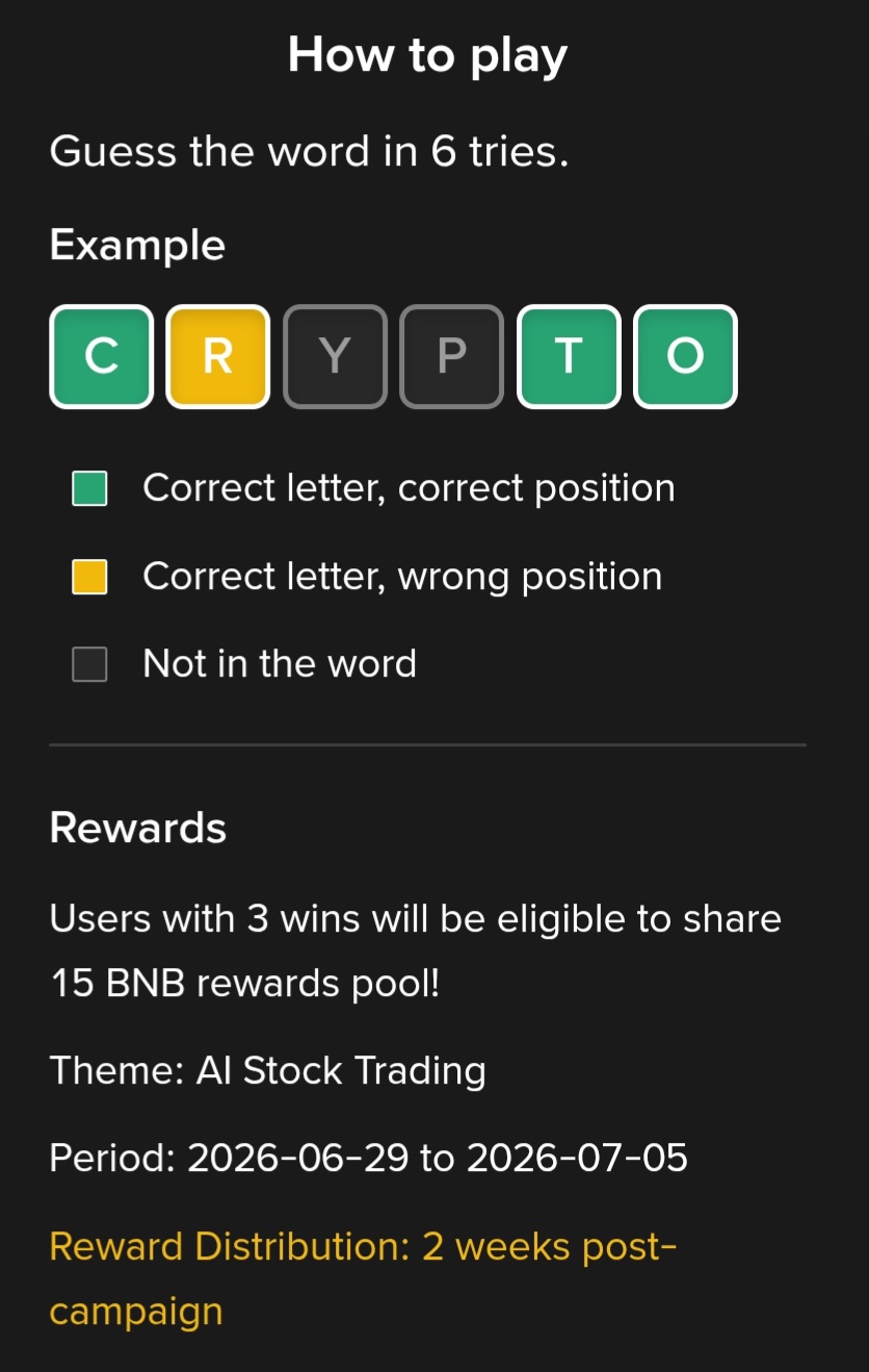 Binance WOTD 2026